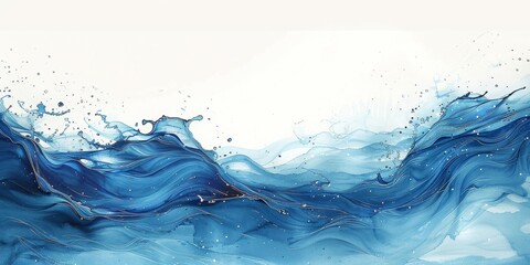 Fototapete - The Graceful Dance of Smoke Art, Capturing the Tranquil Movement and Flow of Color, Generative AI