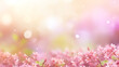 Kwiatowe różowe minimalistyczne tło bokeh na życzenia z okazji Dnia Kobiet, Dnia Matki, Dnia Babci, Urodzin, Walentynek czy pierwszego dnia wiosny. Szablon na baner lub mockup