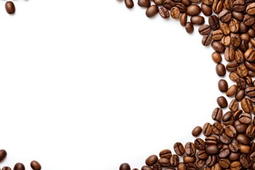 Wall Mural - Coffee beans isolated on white background