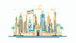United arab emirates national day isolated on white