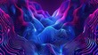 A wild, psychedelic neon blue and violet pattern, capturing the essence of vaporwave style. This abstract vector background mesmerizes with its 3D torus shape.