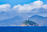 Fototapeta Desenie - View at Faro Isola Palmaiola - Tuscany - Italy