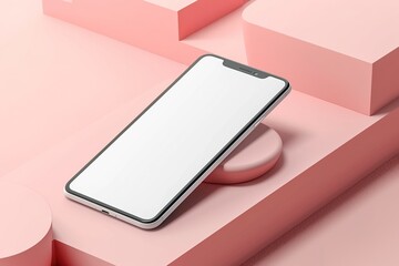 Realistic smartphone mockup. Device UI/UX mockup for presentation template. . Cellphone frame with blank display isolated templates, phone different angles views