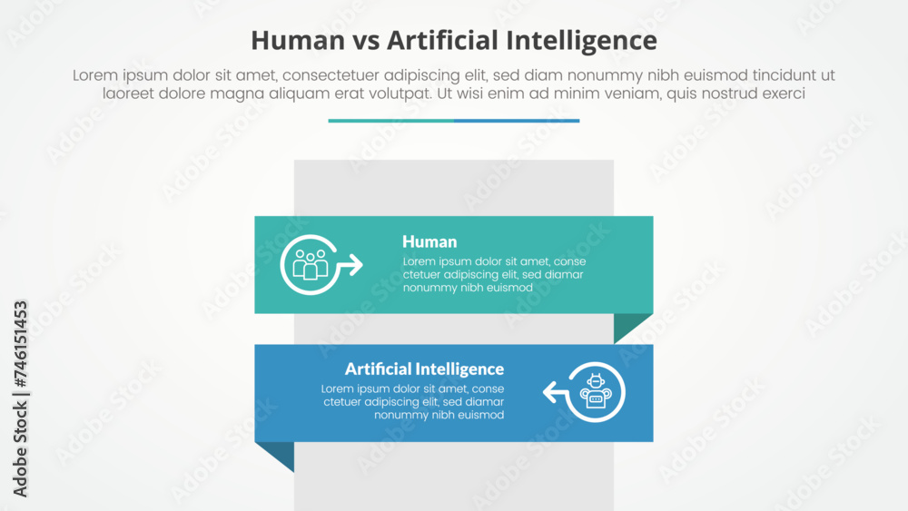 human employee vs ai artificial intelligence versus comparison opposite ...