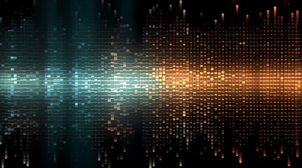 Poster - Abstract terminal display with line of code, warning and exclamation mark to warn against cyber attack