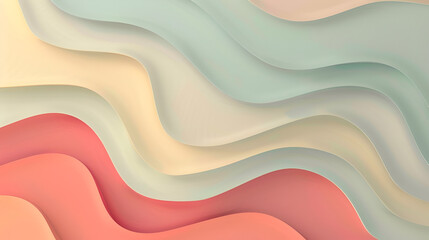 Sticker - pastel abstract wavy colorful background