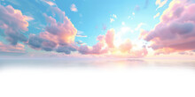 Sunset In The Sky Isolated On White And Transparent Background