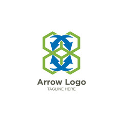 Wall Mural - Arrow logo company design