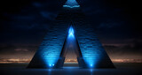 Fototapeta Las - this is an image of a pyramid with light in the middle