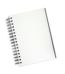 Canvas Print - One notebook isolated on white, top view