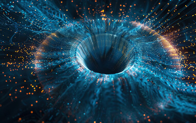 Wall Mural - Ring technology abstract background,created with Generative AI tecnology.