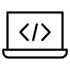 Programming coding icon. Software development icon. Programmer and developer symbol vector illustration.