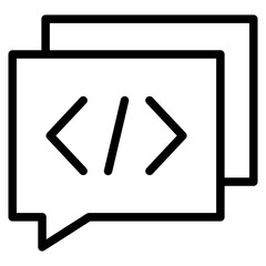 Programming coding icon. Software development icon. Programmer and developer symbol vector illustration.