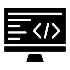Programming coding icon. Software development icon. Programmer and developer symbol vector illustration.