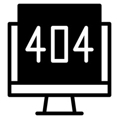 Wall Mural - 404 error icon from programming . 