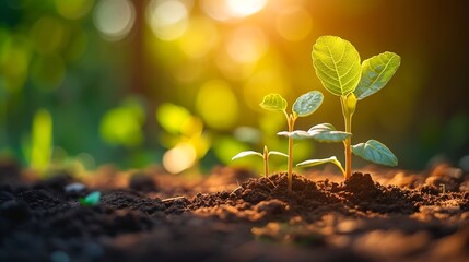 Generative AI : Two hands of the men were planting the seedlings into the ground to dry.