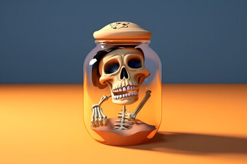 Canvas Print - 3d witch's Draught Of Living Death  in a bottle