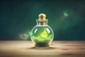 Canvas Print - 3d witch Potion of Levitation Potion