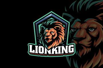 Wall Mural - lion king head mascot logo design for sport game and esport team club