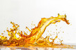 © AI Petr Images - Dynamic orange liquid splash isolated on white background, high-speed photography concept, suitable for beverage, action, and purity themes