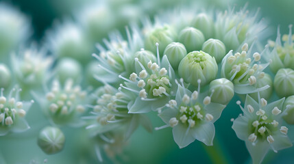 Poster - Snowflakes on a green bush
