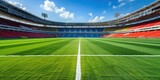 Fototapeta Sport - Empty football stadium background 