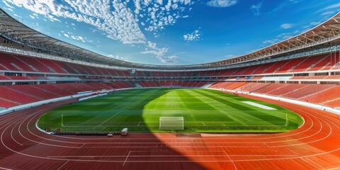 Wall Mural - Empty football stadium background 