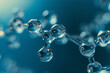 Molecule Structure: Scientific Banner for Medicine, Biology, Chemistry, and Science Concepts