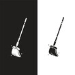 Floor mop icons. Mop And Bucket symbol. Cleaning service signs, vector illustration