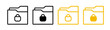 Secret folder icon in filled and outlined style on white background