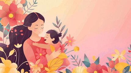 Wall Mural - Happy Mother's Day Card