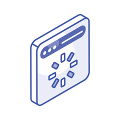 Wall Mural - an isometric icon of website loading in modern design style, ready to use
