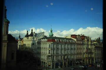 Visit to the interior of the Prague Astronomical Clock and panoramic view of the city of Prague, Church of Our Lady of Týn, Prague Castle, and Old Town Square of prague, V tower