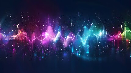 Wall Mural - audio wave background