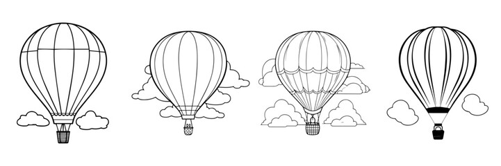 Wall Mural - set of air balloon isolated