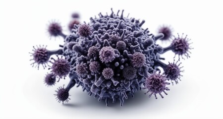  A microscopic view of a virus, a silent threat to life