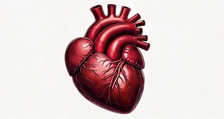 Poster -  Vibrant Heart, Symbol of Life and Love