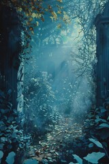 Wall Mural - Abstract artistic afterlife background Generative Ai 