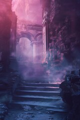 Wall Mural - Abstract artistic afterlife background Generative Ai 