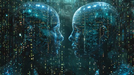 Depict the silent language of machines, where binary code whispers the secrets of advanced technology