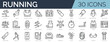 © SkyLine - Set of 30 outline icons related to running.Linear icon collection. Editable stroke. Vector illustration