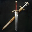 Zwei alte Schwerter über Kreuz