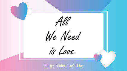 Wall Mural - Happy valentines day. Vector banner, greeting card, flayer, poster,  with text Happy valentines day