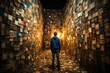 © anwel - Overwhelming information data explode out of head of young human brain, too much media, too much information