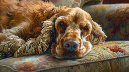 Wall Mural - the serene beauty of a Cocker Spaniel