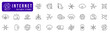 Internet and network line icon set. Globe, users, connection, cloud, acces, security etc. Editable stroke