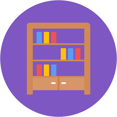 Canvas Print - Library Cabinet Icon