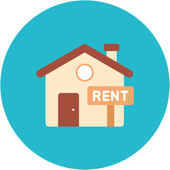 Sticker - Rent House Icon