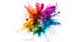 © Irfan - Colorful Holi powder on white background
