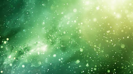soft green and yellow glowing background with a hint of a galaxy.